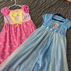 Peppa And Elsa Girl Dresses
