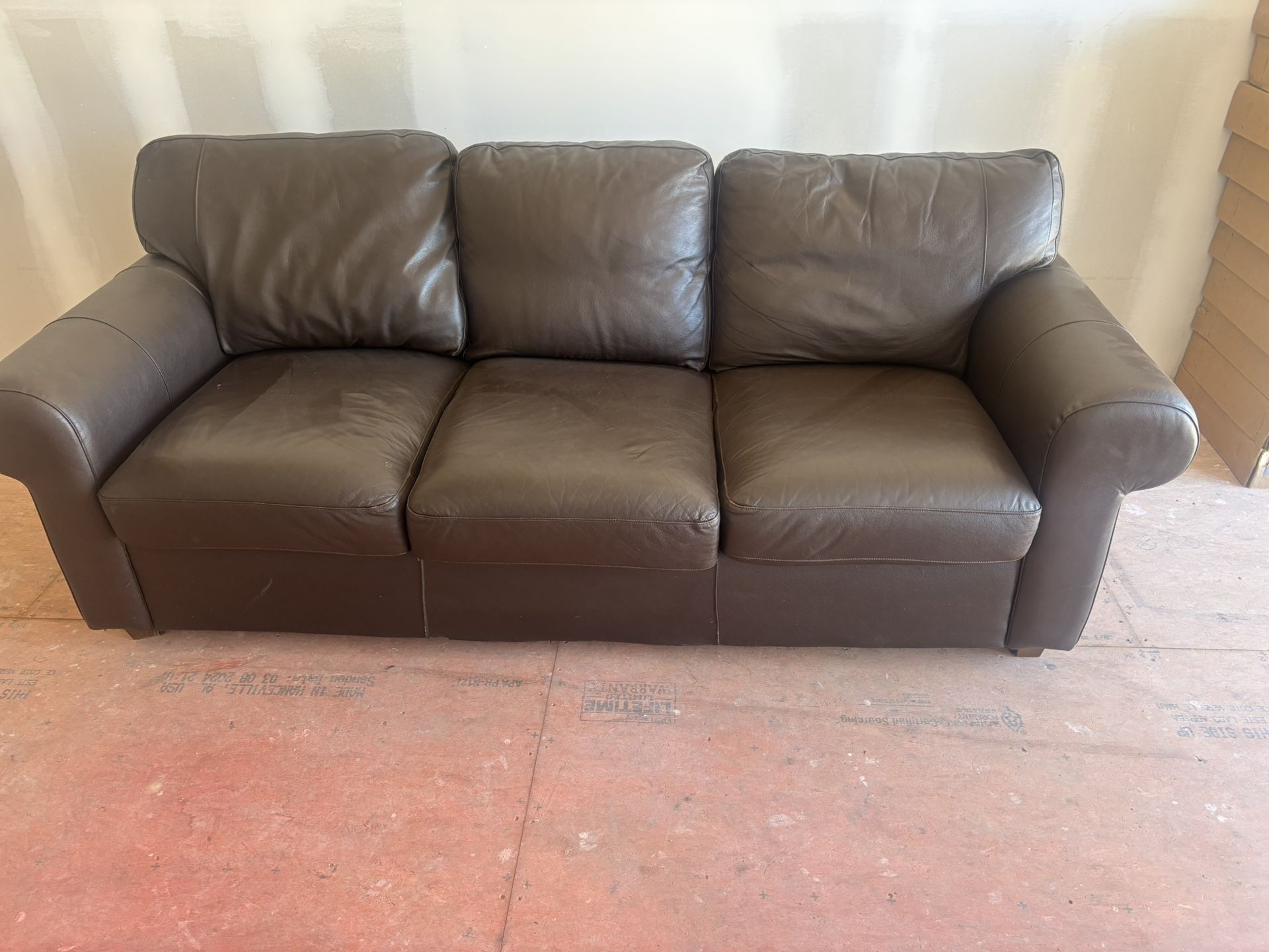 Brown Leather Couch