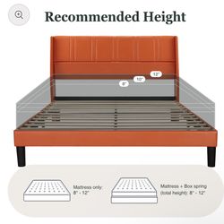 Orange,bed, framing, headboard