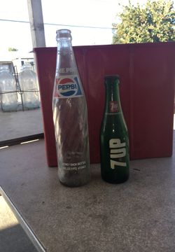 Vintage soda glass bottles