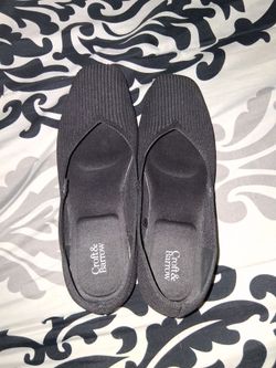 Croft & Barrow Black Knit Slip-On Flats