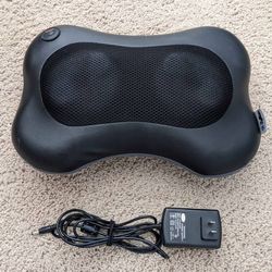 Zyllion shiatsu back & neck massager with heat kneading deep tissue massage pillow for muscle pain