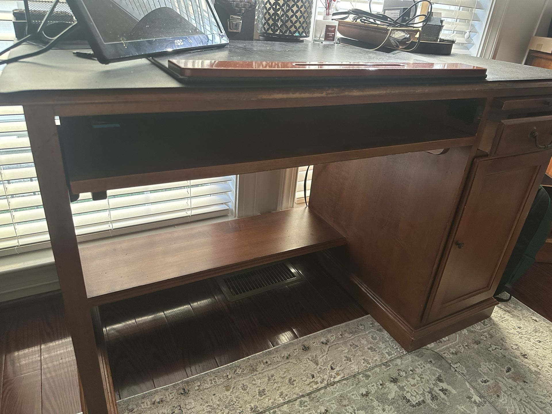 Ethan Allen Multi Storage Desk w Cabinet