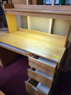OFFICE/STUDENT/BENCH WORK DESK WITH 3 DRAWERS WITH/WITHOUT SHELVES (HOME76)