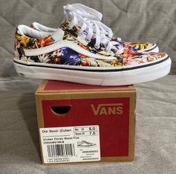 VANS Old Skool  SK8-Lo Cuban Floral Lace M6 W7.5 EUC