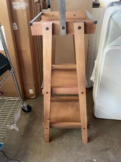 Three tier wooden shelf