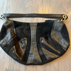 Leather Black Shoulder Purse 