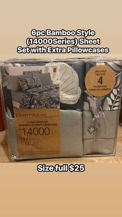Bamboo Bed Sheet Set 6 Piece Size Full