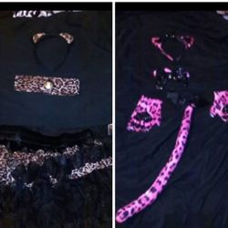 Halloween Cheetah kitty costumes