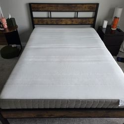 Full Size Mattress with Bed Frame – Ready for Pickup