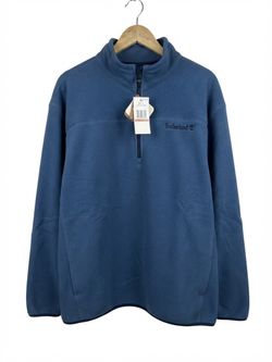 Brand New Timberland 1/4-Zip Fleece Pullover - Size 3XL (Storm Cloud)/Navy blue