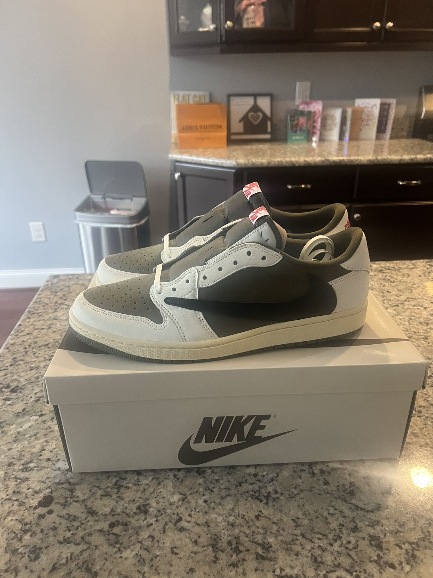 Size 13 - Travis Scott x Jordan 1 Retro OG SP Low Medium Olive SKU DM7866-200