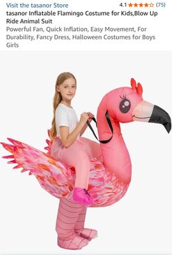 Kids flamingo inflatable costume size 7-10