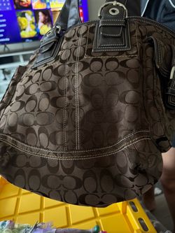 Coach Signature Canvas Satchel Handbag