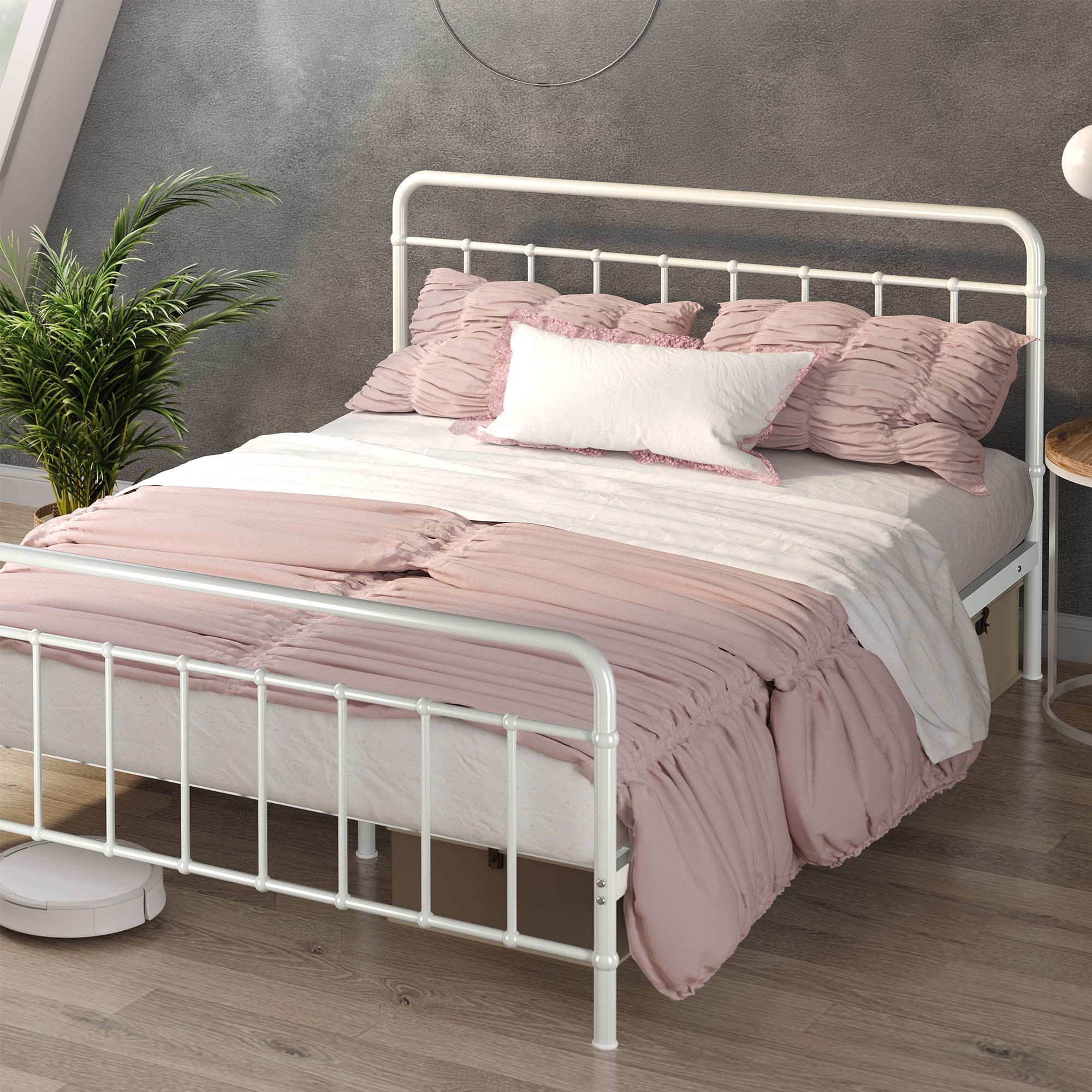 Queen Size Bed Frame In White