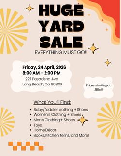 Yard sale 4/24