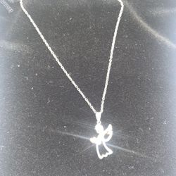 Sterling Silver Angel  with Diamond