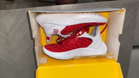 UA UNDER ARMOUR TEAM CURRY FLOW 9 Size 5 White Red Youth Mens Unisex $160