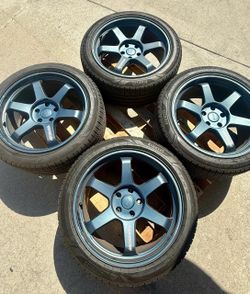 TE37 Ultra M-spec 19x9.5 5x114 +34 w tires