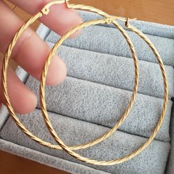 7cm Stainless Steel Classic Hoops