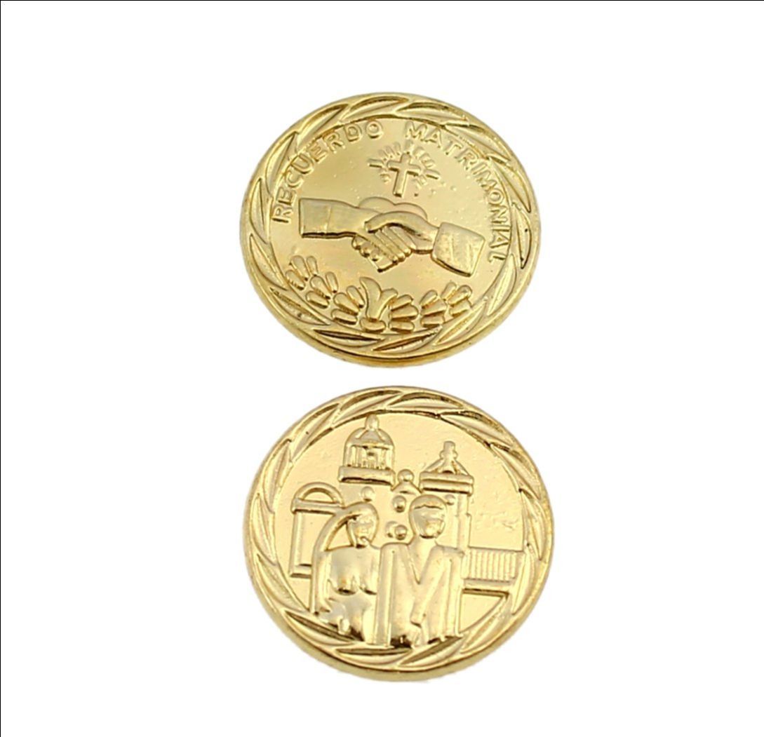 Vintage gold tone medallion brooch