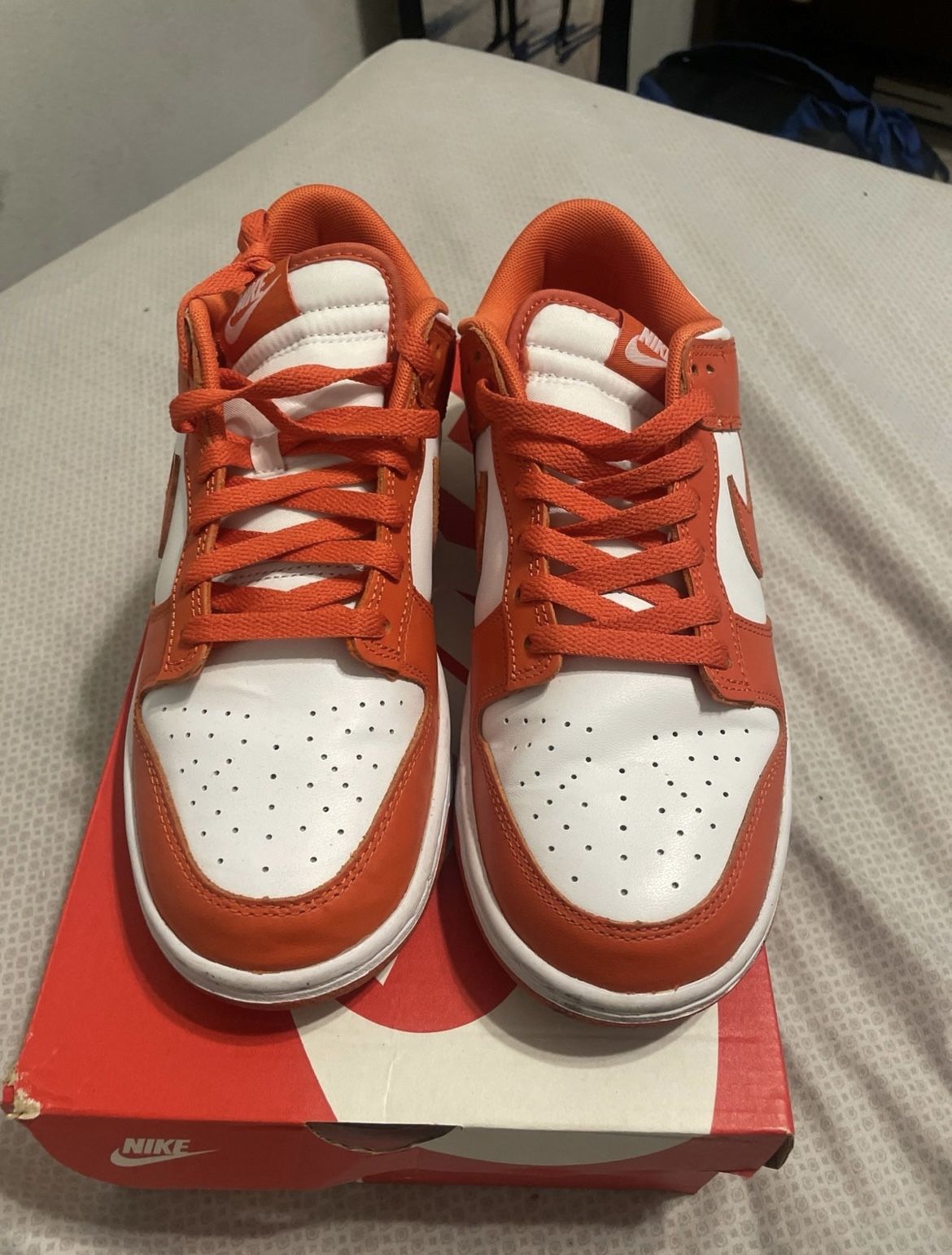 Orange Nike Low Top Dunks