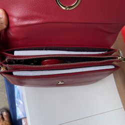 Womens Leather Satchel/ Clutch - New 