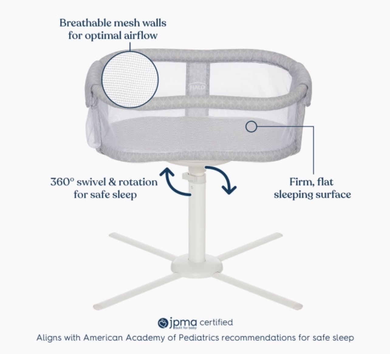 Halo Bassinest Swivel Sleeper Essentia Series Halo Bassinest - Main Image