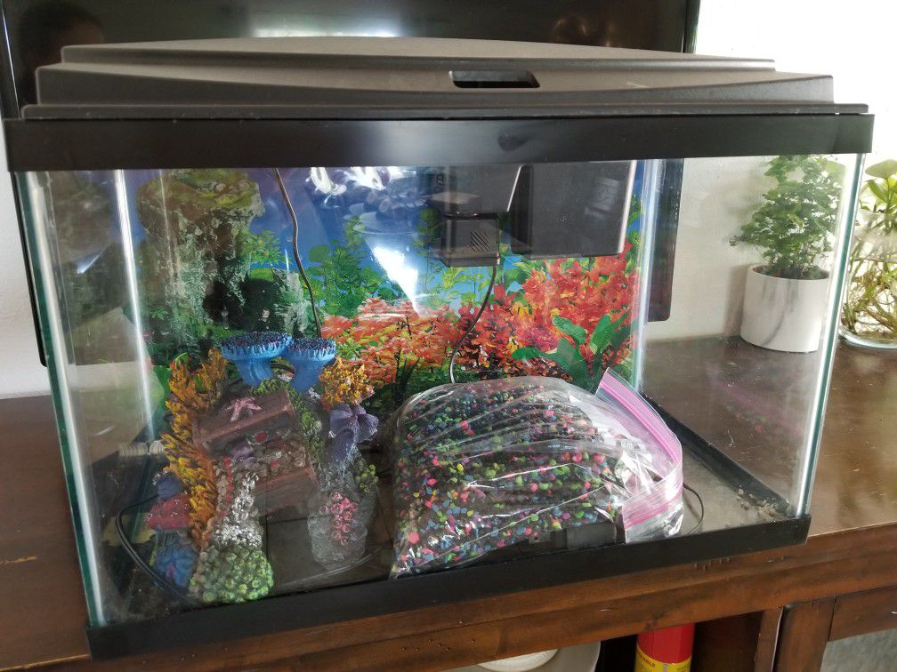 Fish Tank 10 gal with Lots of extras