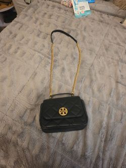 Tory Burch Black Quilted Crossbody Bag