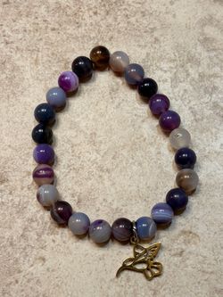 Amethyst gem stone bracelet