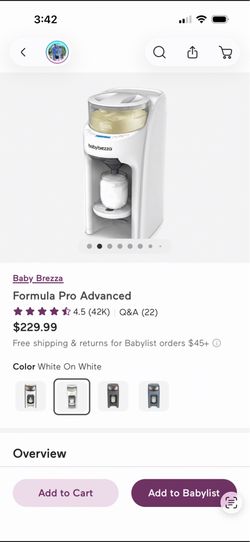 Baby Brezza formula maker