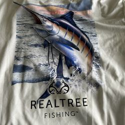 Real tree Fishing Shirt. Mens Size Medium 