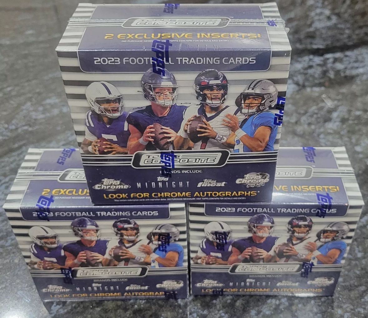 2023 Topps Chrome Composite Football Mega Box Factory Sealed In Hand
