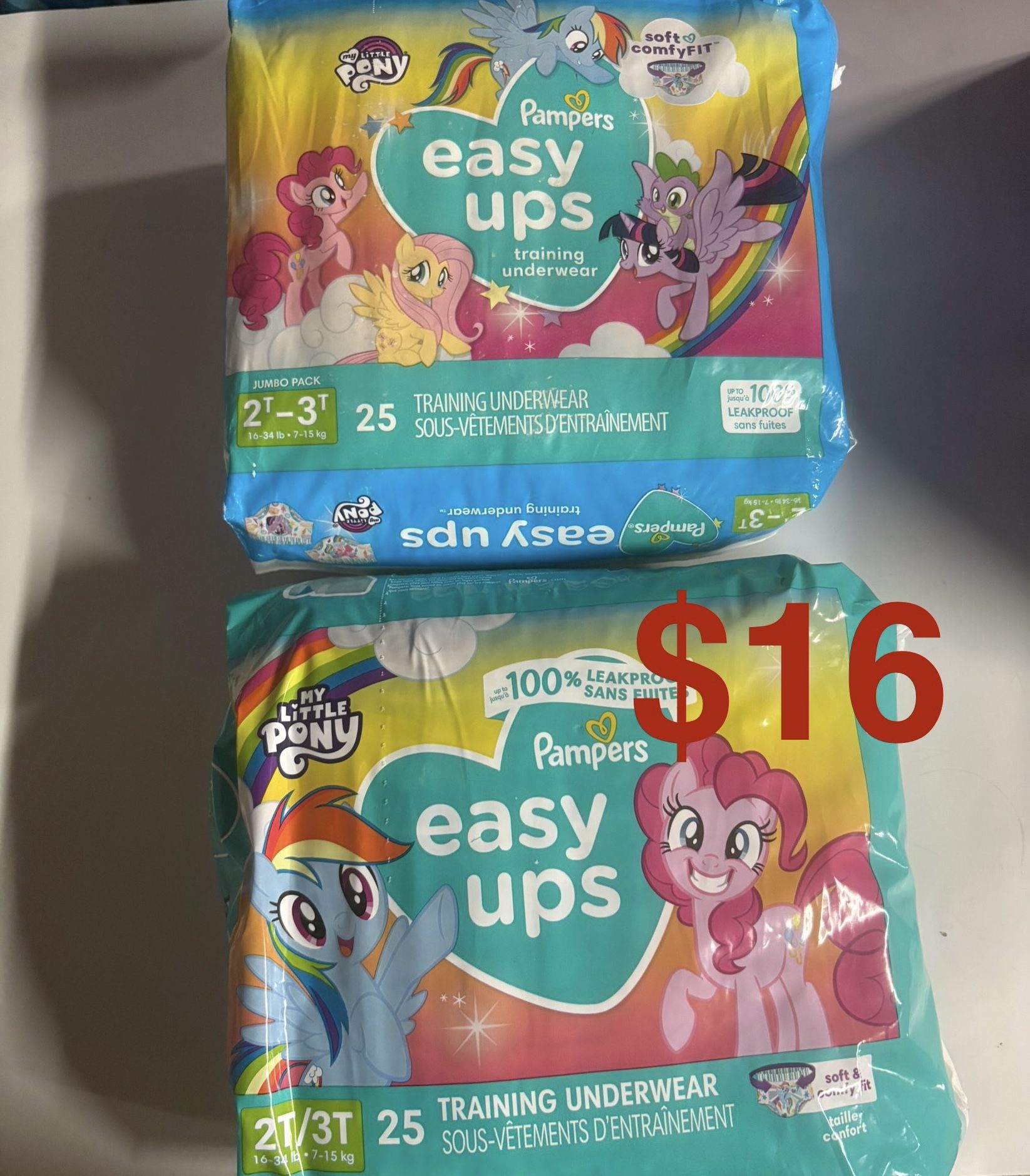 Pampers Easy Ups Size 2t-3t Set