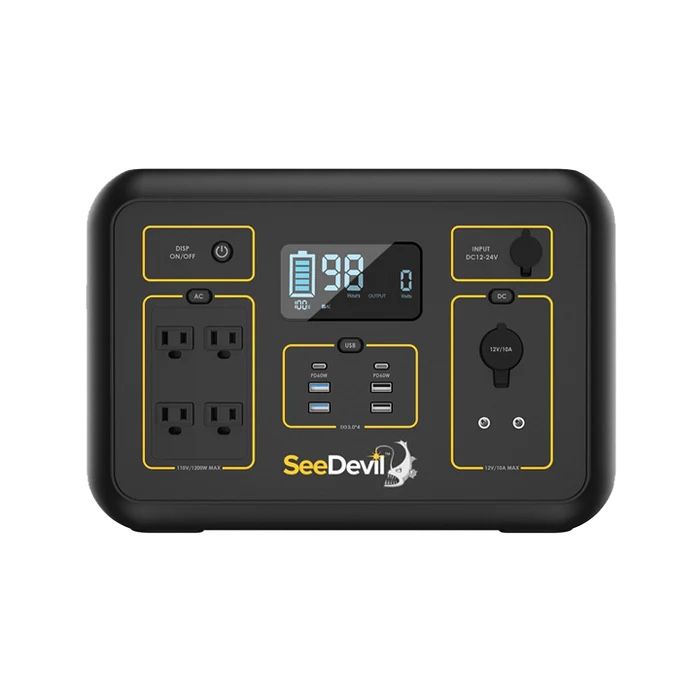 SeeDevil 1200W 1132Wh Portable Power Station w / Travel carrying bag