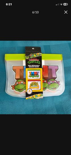 Teenage Mutant Ninja Turtles 2 pk Reusable Snack Bags
