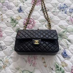 Black & Gold Leather bag