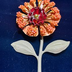 Special orange flower pin/brooch