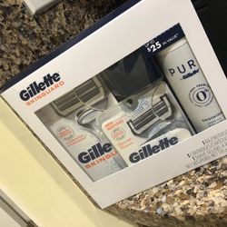 Gillette skin guard razor shave kit refills and shave cream cheap
