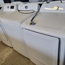 Samsung Topload Washer & Gas Electric Dryer