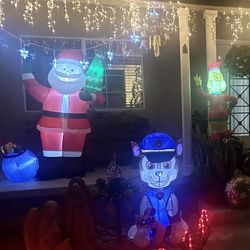 Inflables Chritsmas Santa 6f, Grinch 3f, Chase 4.5f