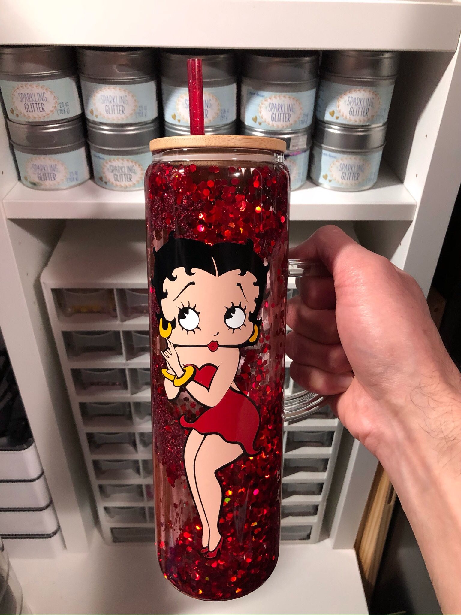 New Betty Boop Glass Cup