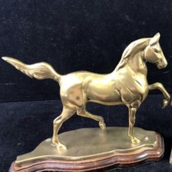 Vintage Brass Horse Decor 