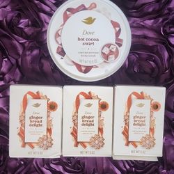 Womens hygiene bundle Dove soap and scrub