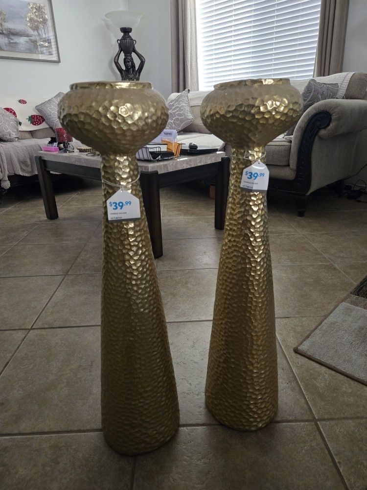 Gold  Furniture  Candle Holders.  New!