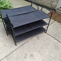 Two 3 Tier Stackable Shoe Rack, Expandable Adjustable Storage Organize