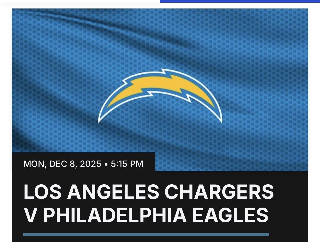 Chargers Vs Eagles