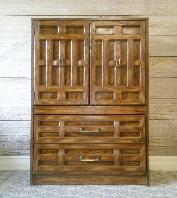 Mid-Century Brown Tall Dresser with Shelf - Delivered