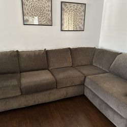 Brown L-Shape Couch